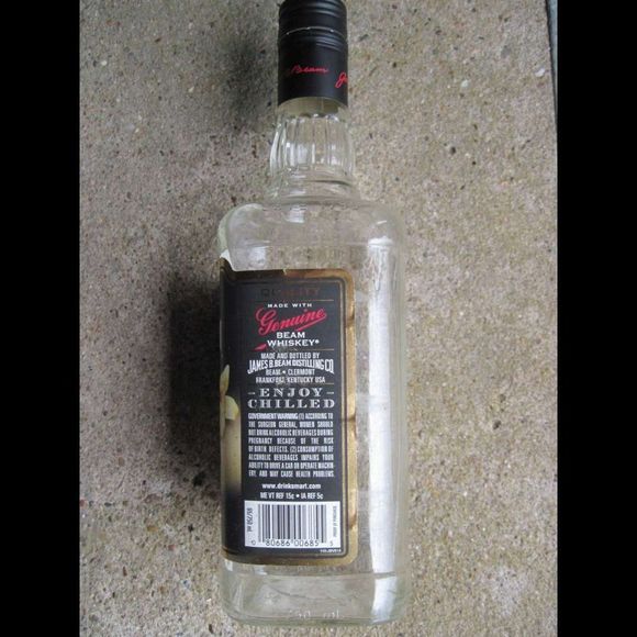 Jim Beam Vanilla Bourbon 750ml Clear Glass Bottle 3 Plastic 50ml Bottles Crafts - Picture 4 of 10